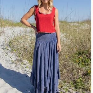 Natural Life Brown/Gray Maxi Skirt Size m